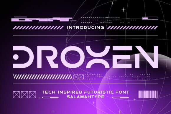 Droxen: A Futuristic Sans Serif Font for Makers
