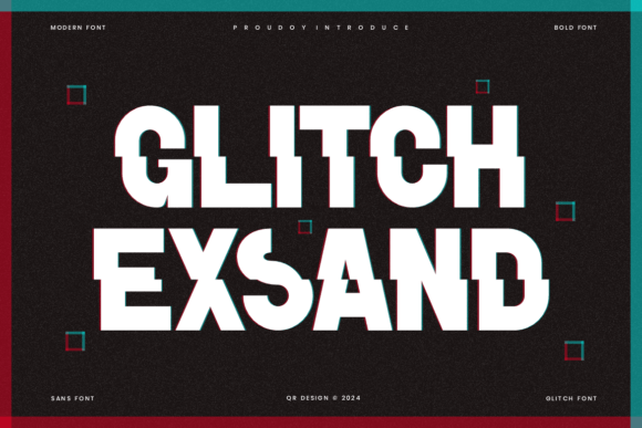 Glitch Exsand: A Bold Typeface for Modern Editorial Design