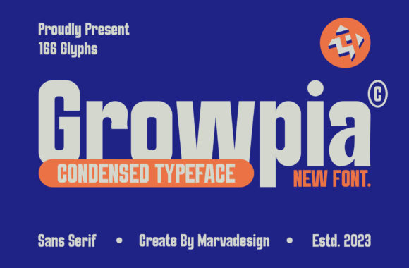 Growpia: A Bold Condensed Font for Makers