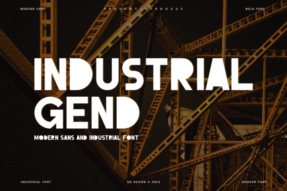 Industrial Gend: A Bold Typeface for Modern Editorial Design