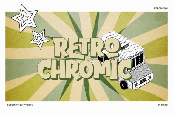 Retrochromic Typeface for Modern Web Design