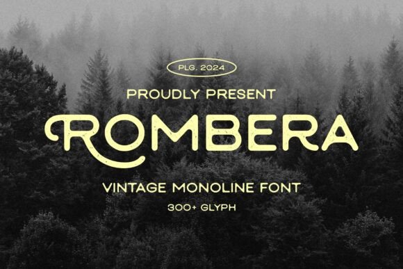 Rombera: A Vintage Monoline Typeface for Modern Branding