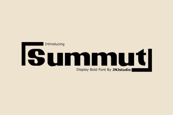 Summut: The Bold Display Font for Modern Branding