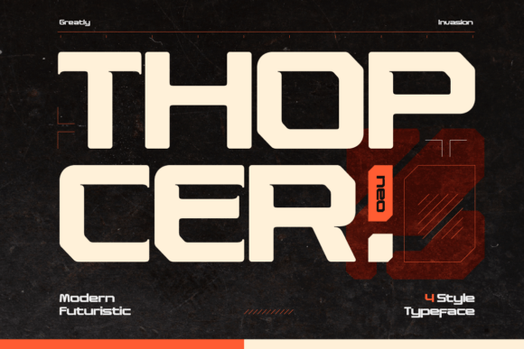 Thopcer: A Neo-Futuristic Typeface for Modern Editorial Design